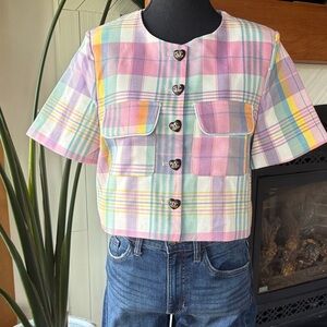 Shortsleeved button down Top